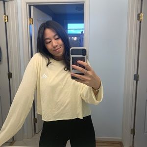 Adidas long sleeved yellow shirt